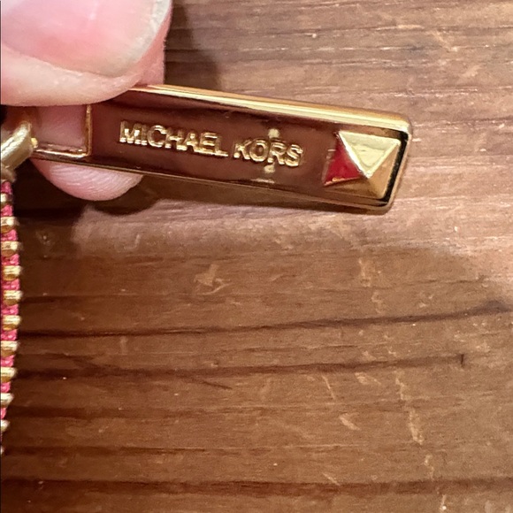 Michael Kors Fuchsia Wristlet with Gold Studs - Picture 6 of 8